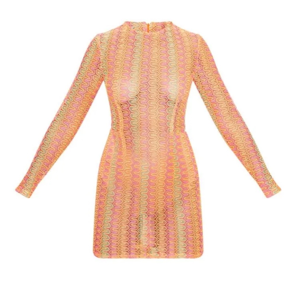 Neon Pink Crochet Dress